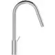 Hochwertige Küchenarmatur in chromfarbenem Finish von Ideal Standard. Die Armatur hat einen geschwungenen Wasserhahn und einen seitlichen Hebel zur Steuerung des Wasserflusses.